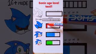 how old you are 💚💙❤️🖤!? #shorts #sonic #level #test #easy #art #fnf #papercraft #sonicexe #viral