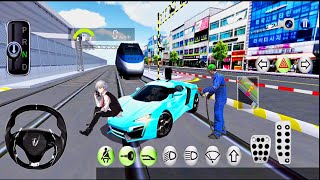 New racing car vs bullet train crazy funny driving -3d driving class! Android gameplay screenshot 4