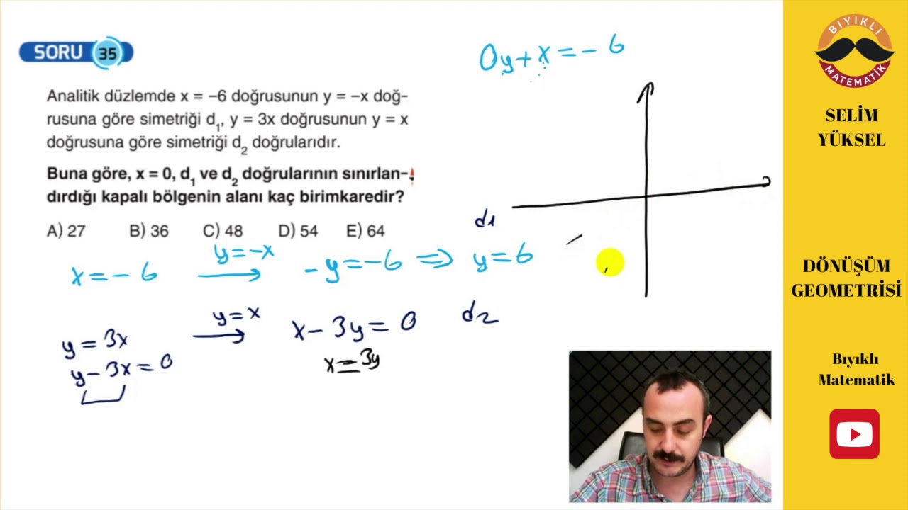 Dönüşümler Geometrisi 5 SİMETRİ DÖNÜŞÜMÜ II (Yeni Tarzda Anlatım ve Yeni Nesil Sorular PDF Ekli)
