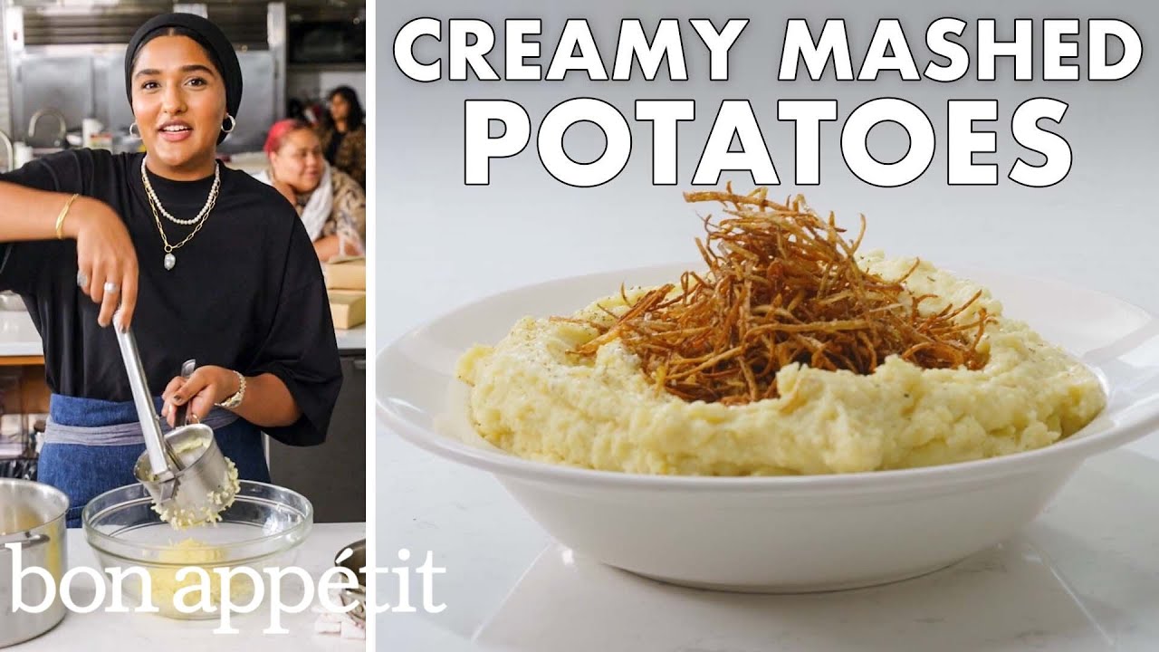Perfect Mashed Potatoes With Crispy Potato Skins   From The Test Kitchen   Bon Apptit