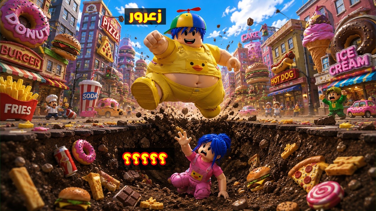 فلم روبلوكس : زعرور يكسر الارض و يساعد حبيبته الجديدة 😱🔥
