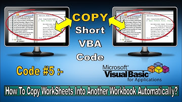 Microsoft Excel Short VBA Code #5 | How to Copy Worksheet into a new Workbook In A Single Click |