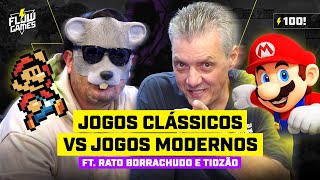 JOGOS CLÁSSICOS x JOGOS MODERNOS ft. RATO BORRACHUDO e TIOZÃO - Flow Games #100 #flowgames screenshot 1