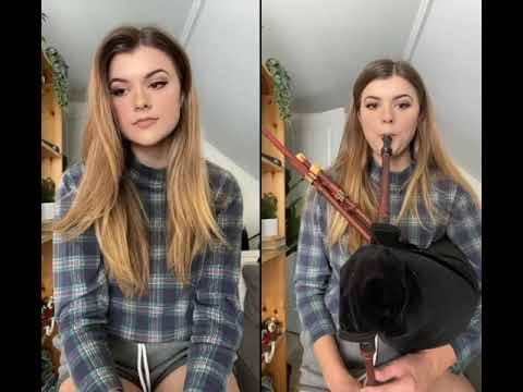 Grace Kelly looping trend with bagpipes