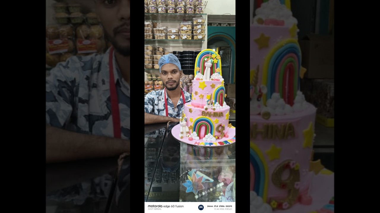 new design unicorn rainbow wala cake 🦄🦄🌈🌈