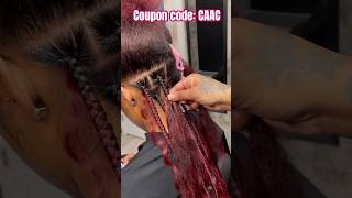 So Neat & Clean!🍒99J Burgundy Color Boho Knotless Braids Tutorial Ft.#ulahair #braidstyles