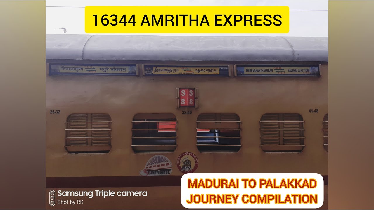A SHORT JOURNEY COMPILATION BY AMRITHA EXPRESS | MADURAI TO PALAKKAD | VIA DINDIGUL-PALANI-POLLACHI