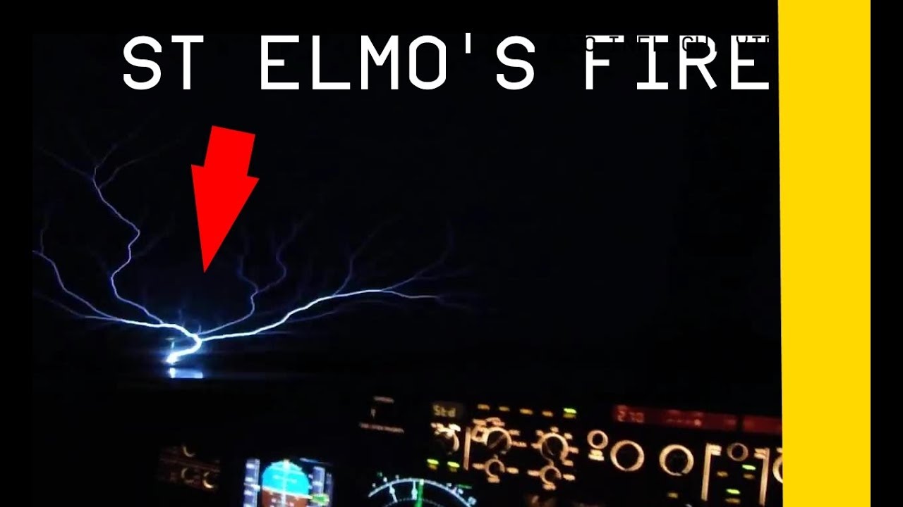 RARE Saint Elmo's Fire seen from the A320 cockpit Pilotview YouTube