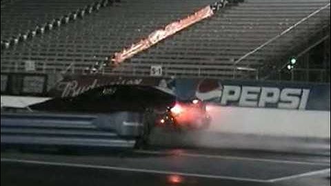 1/4 mile pass at 15.5 PSI in my Turbo Camaro (outside view)