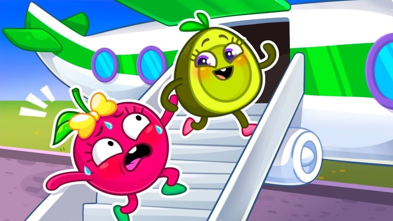 ✈️Learn Airplane Safety Tips with Avocado Babies|| Funny Stories for Kids by Pit & Penny 🥑