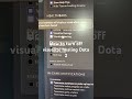 How to turn off visualize healing Dota 2