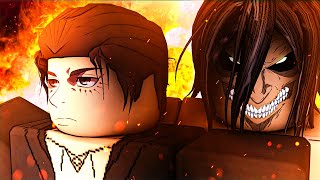 I Became Eren Yeager In This Roblox Attack On Titan Game...