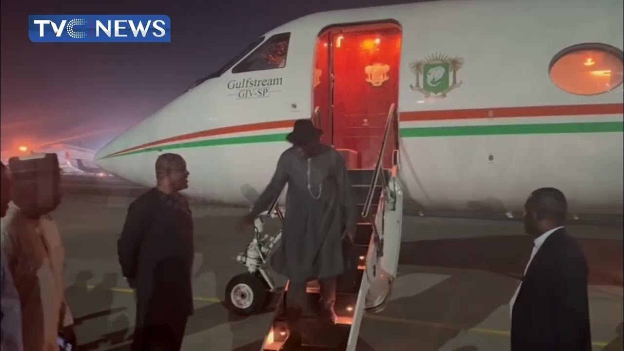 Former President Jonathan Arrives In Abuja After Guinea Bissau Coup
