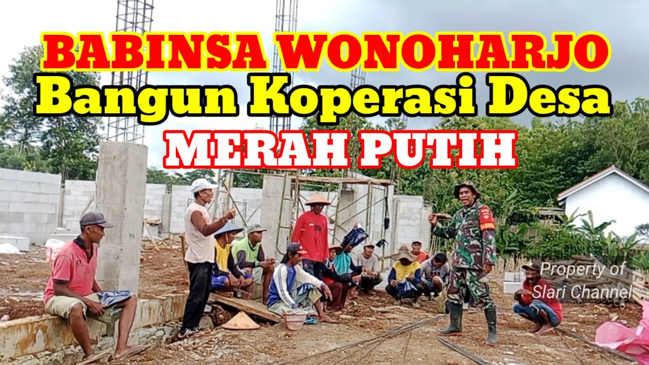 BABINSA WONOHARJO BERPERAN AKTIF DALAM PEMBANGUNAN KOPERASI DESA MERAH PUTIH #tni #koperasi 