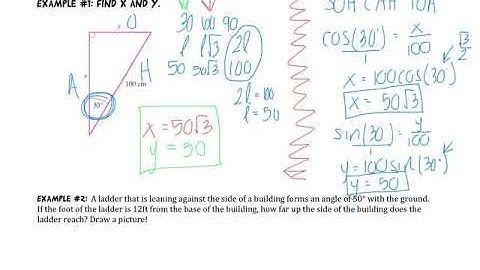 10.1 Day 1 Right Triangle Applications