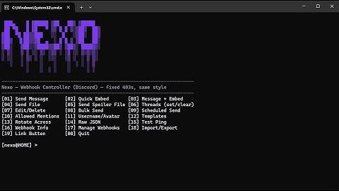 Nexo Discord Multi Tool [ IN BETA ] V 1.0