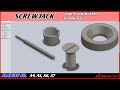 Screw jack Cup, Screw, Washer, Tommy bar Design || SolidWorks Design || Drawing No. A4, A5, A6, A7 |