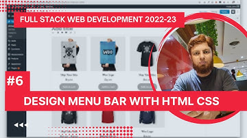 #6 part2 develop menu bar with html css(full stack web development by mustansarriaz) #website