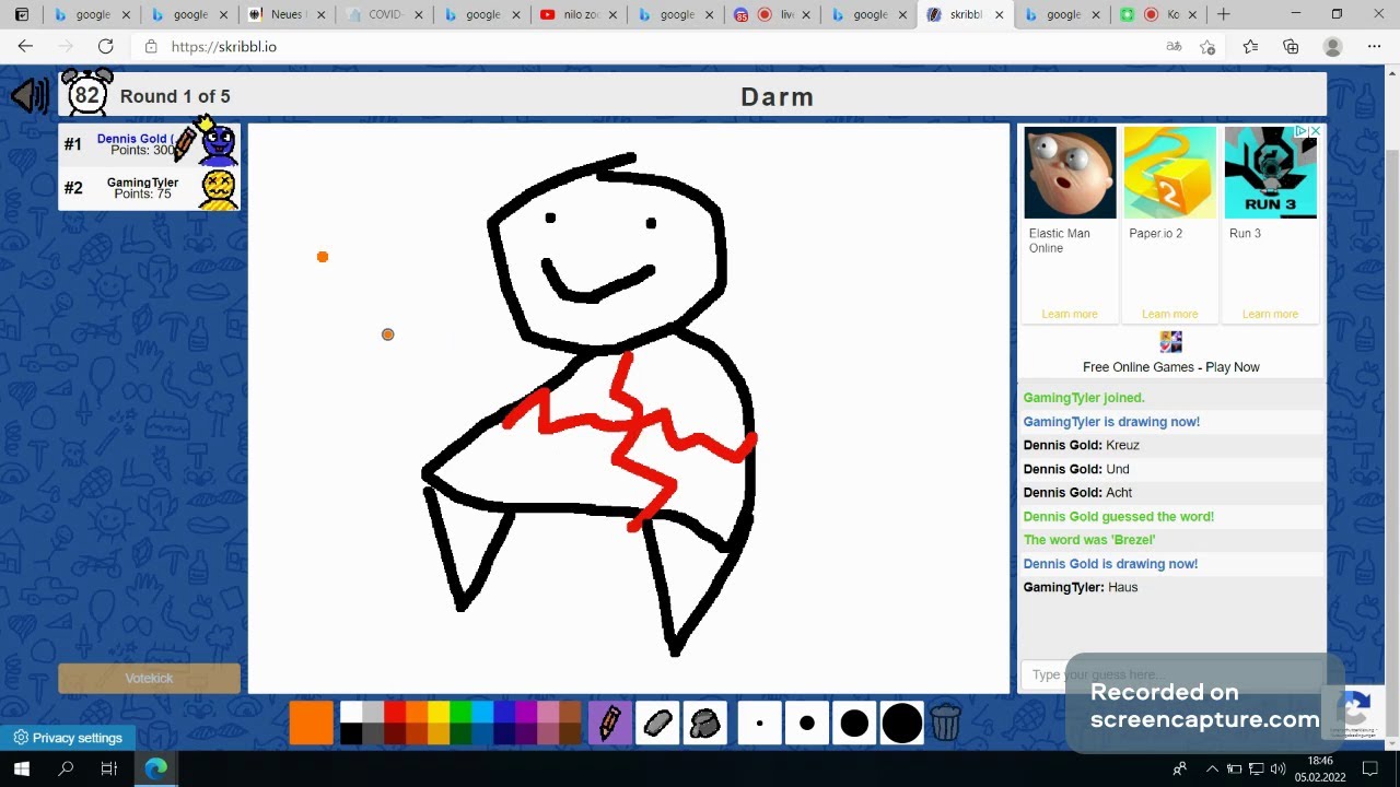 Skribbl io Game Zocken Live Stream (Deutsch) #010 mit der Community (Discord Stream Aufzeichnung ...