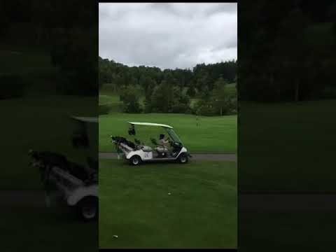 8yo drive golf cart away