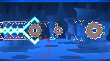 Amethyst Layout with Hitboxes - Geometry Dash 2.2