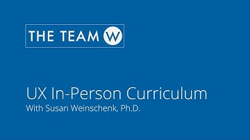 User Experience (UX) In-Person Curriculum
