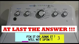 GE Washer GTW465ASN1WW will not spin.Easy way to get it working!