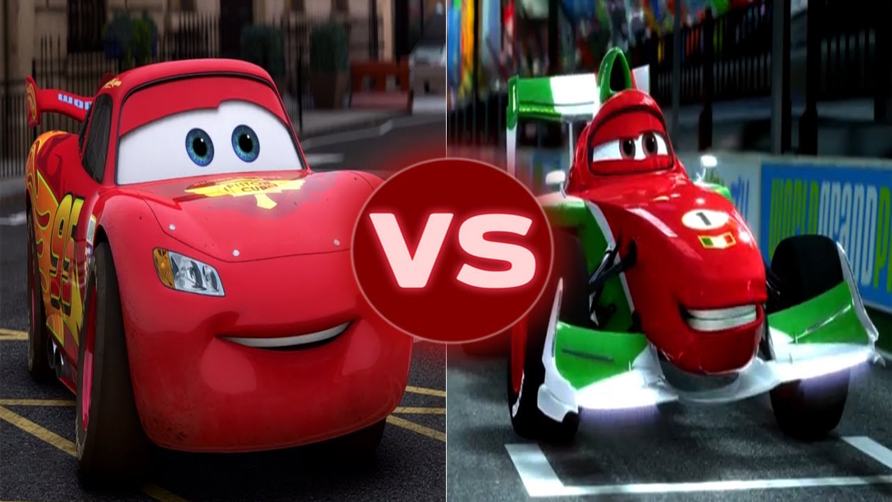 Lightning McQueen VS Francesco Bernoulli Battle Race Cars 2 The Video Game  Cars Toon ENGLISH - YouTube