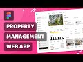 Modern property management web app design figma tutorial
