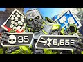 Absolutely insane caustic 35 kills and 6659 damage apex legends gameplay season 20