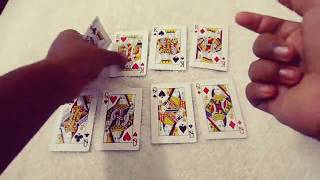 Mind reading with only eight cards(King and Queen)