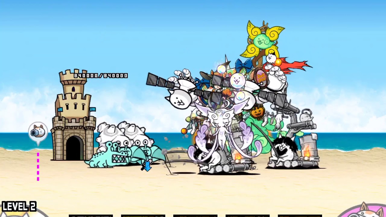 こしぎんちゃくの浜辺 よたもの遊泳大会 星2 にゃんこ大戦争の日々 Day Of Battle Cats