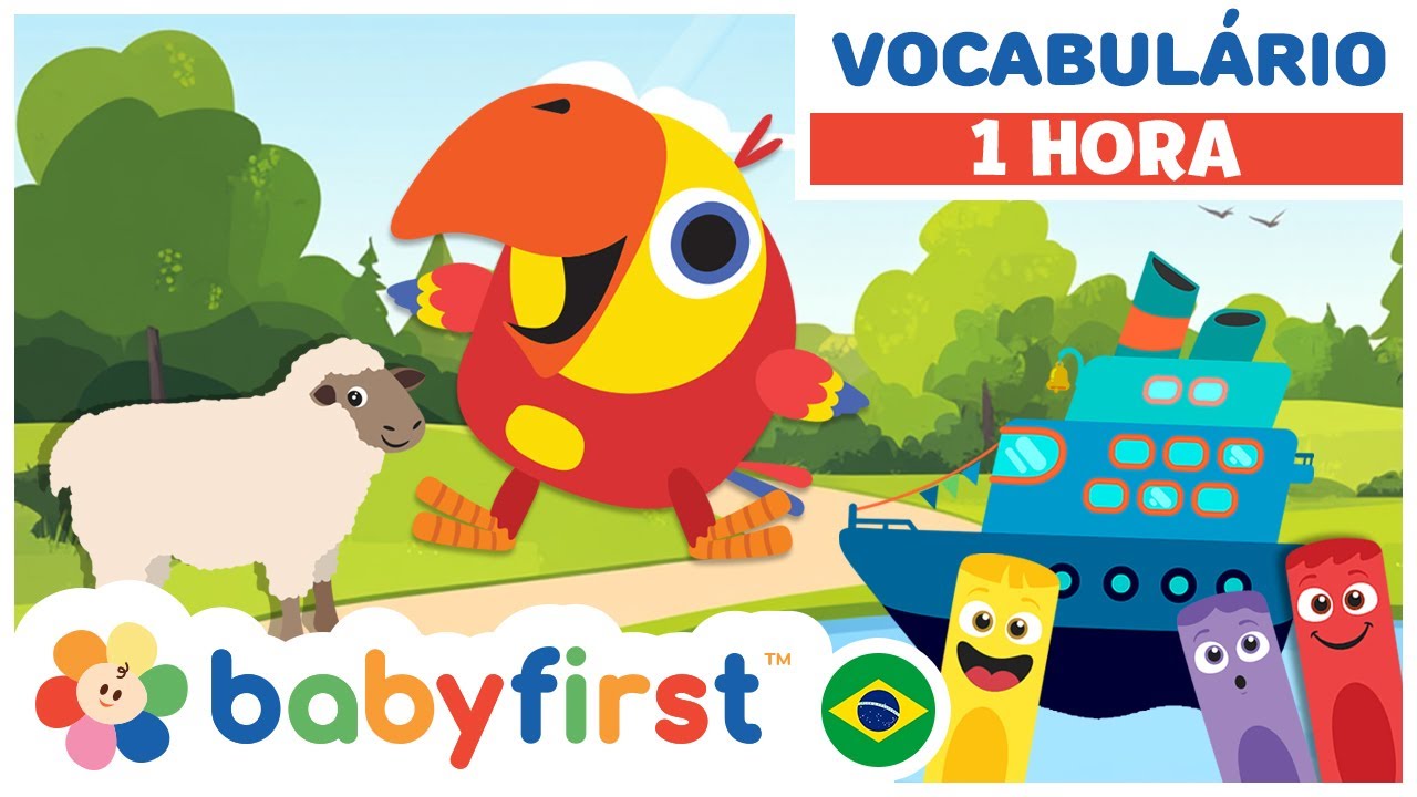 Aprenda vocabulário com Larry e amigos de forma divertida | Aprenda Palavras Novas |BabyFirst Brasil