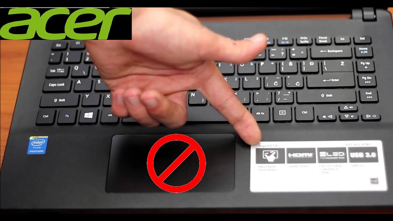 Acer Laptop TOUCHPAD Mouse NOT Working Fix E ES ES1 E15 ES15 V3 R3 SA5 E5  R7 VN7 R5 F5 Trackpad Stop - YouTube