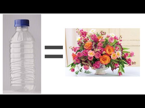 membuat-kerajinan-dari-barang-bekas,-bunga-dari-botol-#1
