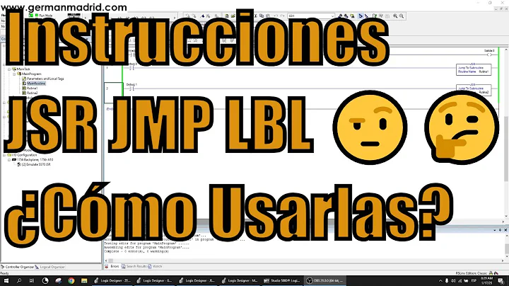 JSR JMP LBL Instructions in RSLogix Studio 5000 | Jump Programming in a PLC