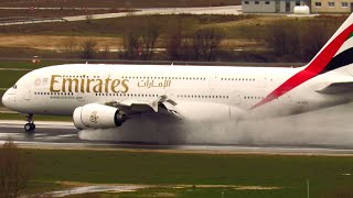 28 HEAVY WET LANDINGS at MAD | Madrid Airport Plane Spotting | A380, 747, A340, 777, A330, 787, 767