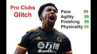 FIFA 20 Pro Clubs - Adama Traore Glitch (99 pace 99 Agility 99 Physicality 99 Finishing) 