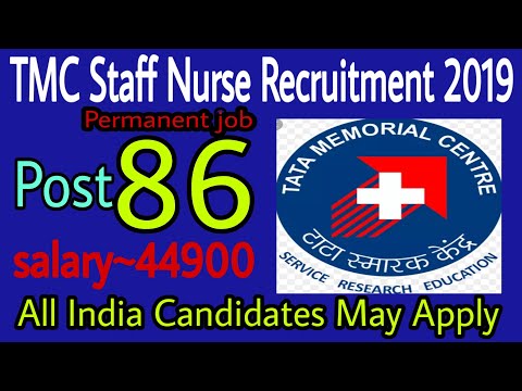 TMC Staff Nurse Recruitment 2019 || Nursing Trends