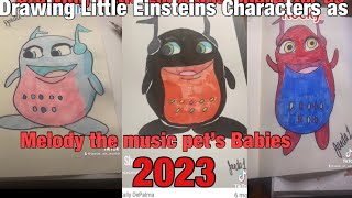 Drawing Little Einsteins characters as melody the music pet’s babies #drawing #coloring #tiktok