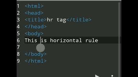 HTML HR Tag | HR Tag in HTML | Horizontal Rule in HTML | Write Html code  horizontal rule Web Coding