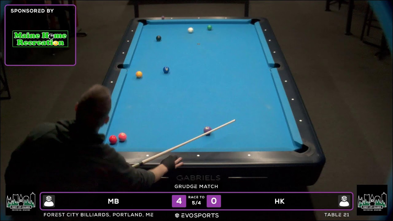 Image of video the MB vs HK - FOREST CITY BILLIARDS - TABLE 21 | EvoSports 16