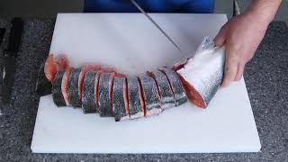 Master Fishmonger Standard Guide How to Steak a Fish  Salmon