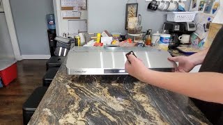 Quick demo of range hood - vent hood