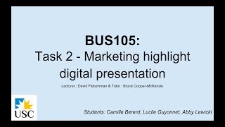 BUS 105 - Task 2 Marketing Highlight Digital Presentation - McDonalds