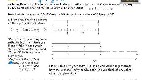 CPM CC1 6.1.4 Part 1 Core Problems # 6-43 and 6-44