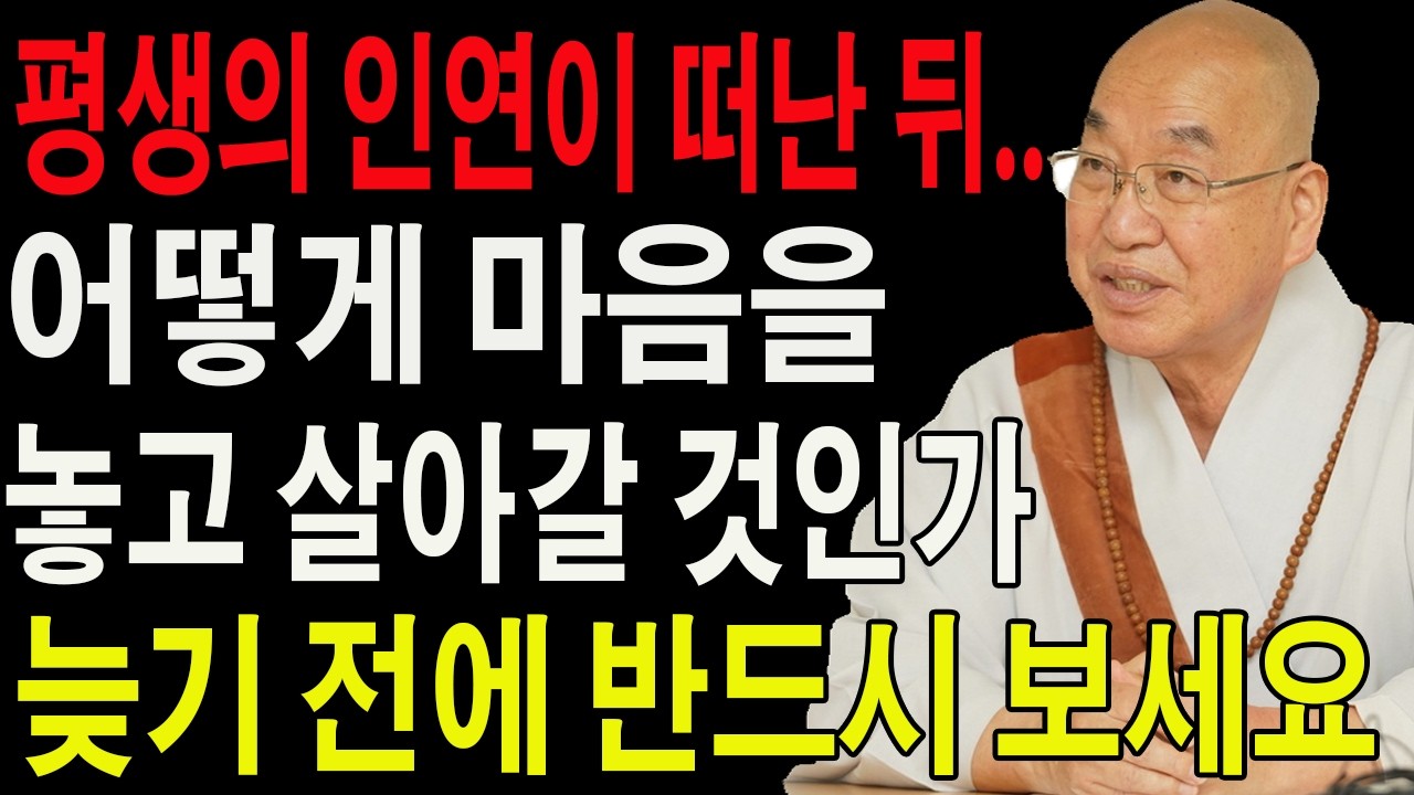 평생의 인연이 떠난 뒤… 어떻게 마음을 놓고 살아갈 것인가 — 내려놓음을 가르치는 지혜