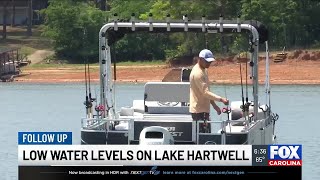 Low water levels reported on Lake Hartwell