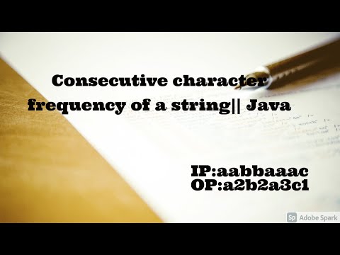 QA Programming || Find Occurrence of Consecutive Character in String #Java
