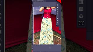 How to Easily Add Design on Dress ||  Adobe Photoshop 2025 Tricks || Shortvideo